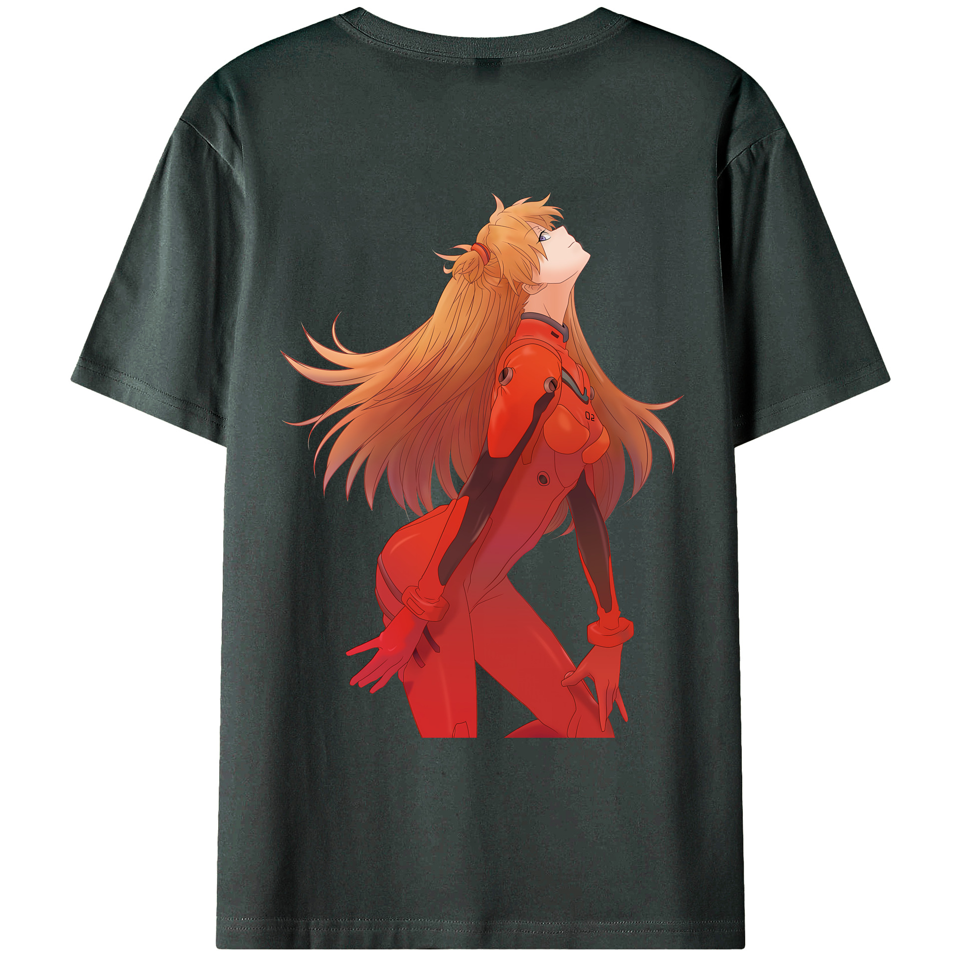 （画像用） EVA 新世紀エヴァンゲリオン 綿100％ メンズ半袖Tシャツ（バックプリント） 通気性